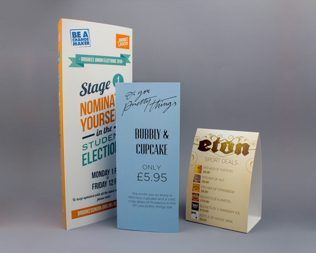 Table Tents Printing Blackburn
